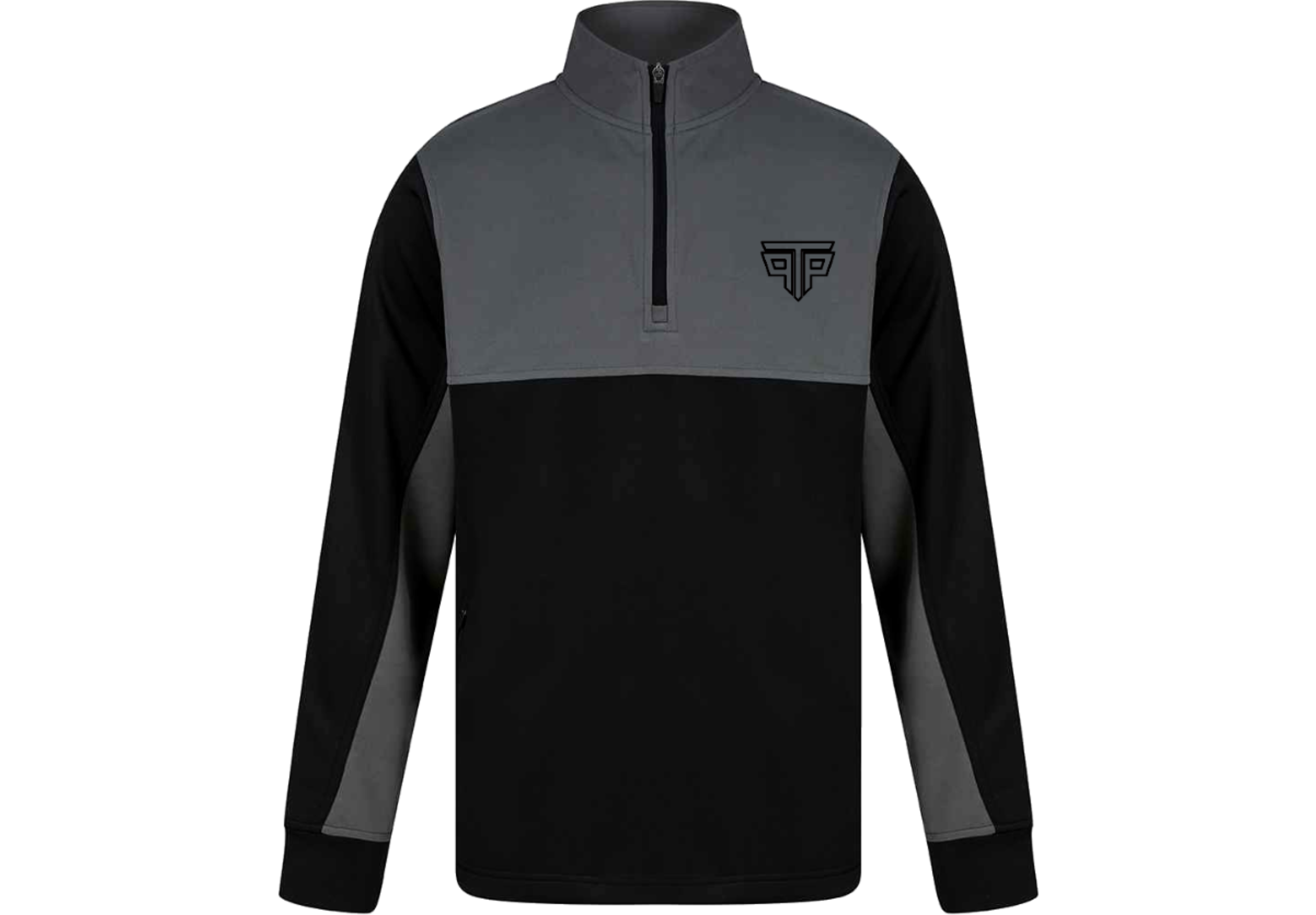 3/4 Zip - Black & Grey